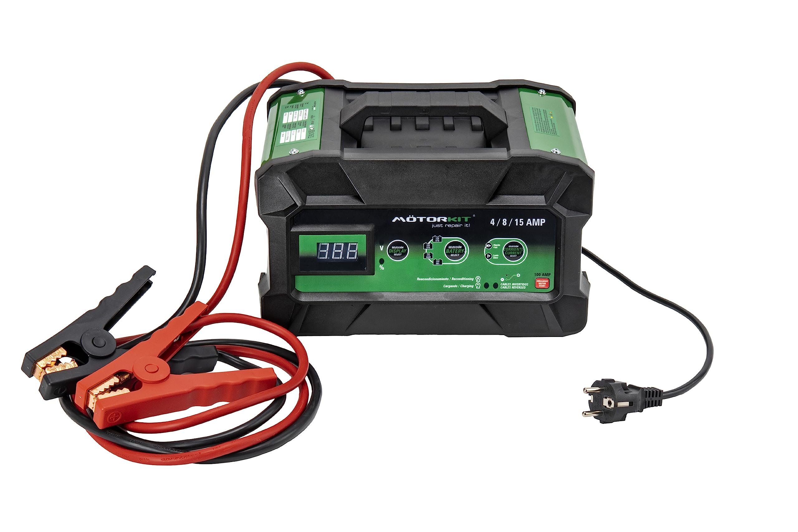 Motorkit Cargador Bateria 12/24V 4-15A