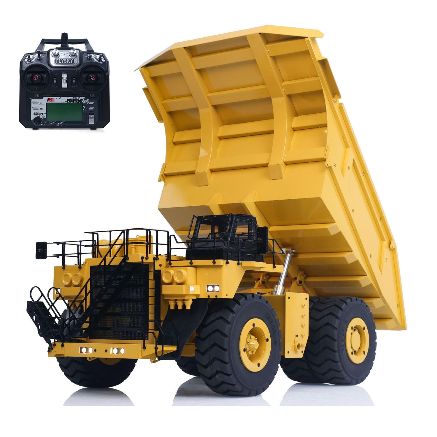 TOUCAN RC HOBBY 1 20 RC Metal Hydraulic Mining Truck 793D Dumper Car I6X Radio Lights with Remote