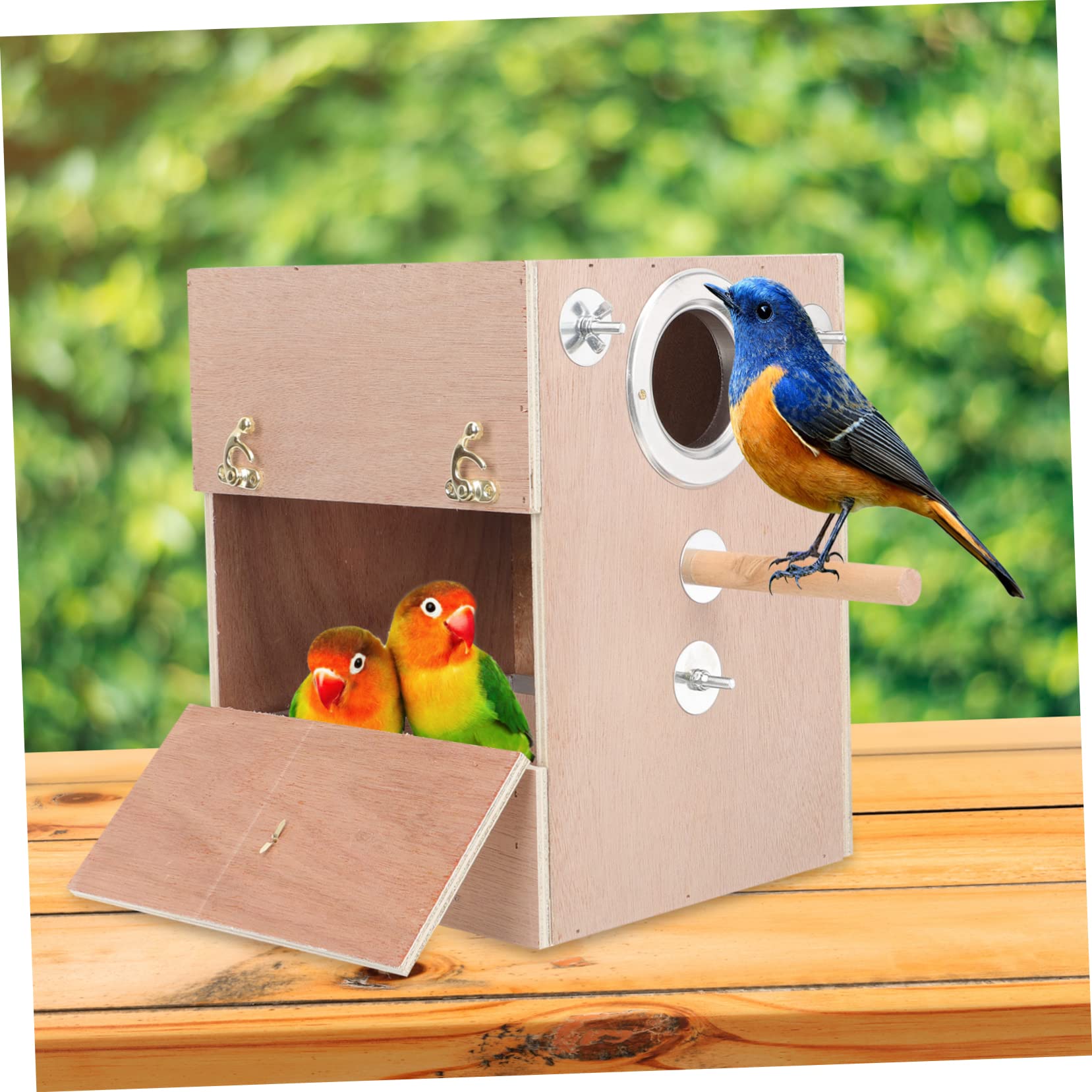 Yardwe Casa per Pappagalli per Allevamento Design per Facile per Pappagallini Cocorite e