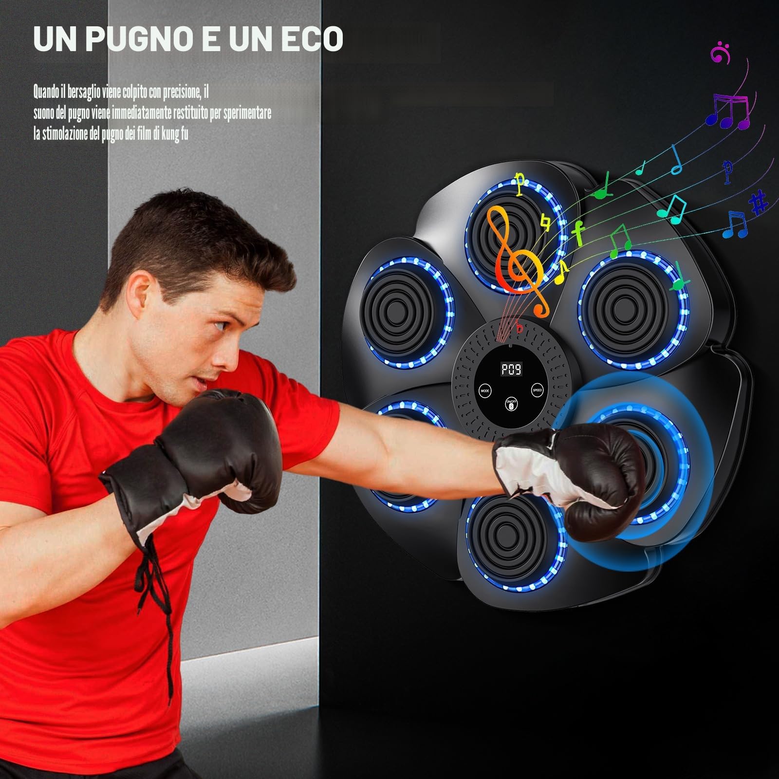 2025 9 Velocità Macchina Di Boxe Musica Bluetooth Intelligente, Music Boxing Machine, Boxing Training A Parete per Allenamento, per Bambini Adulti