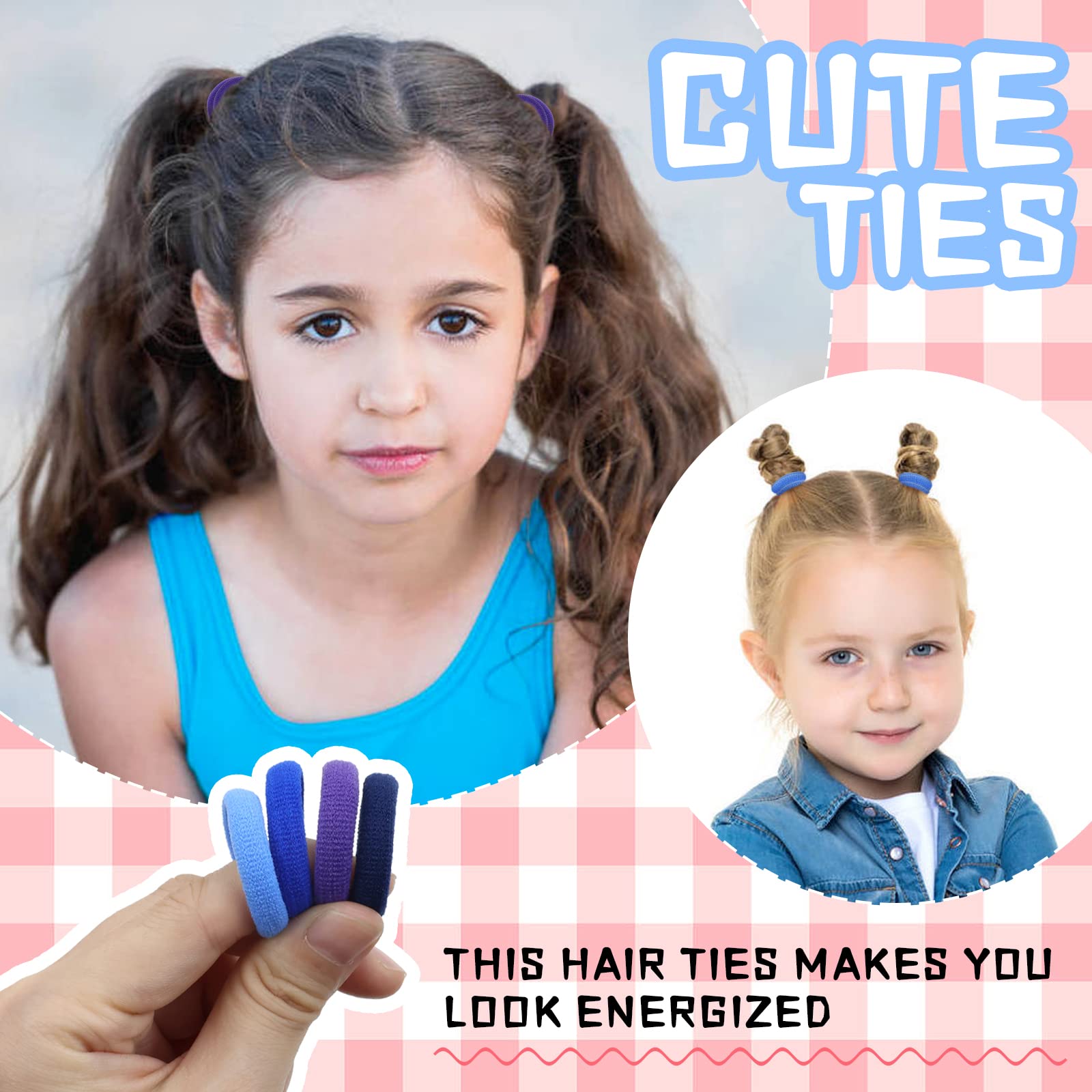 200 Elastici Per Capelli Senza Pieghe Per Bambine - Piccole Fasette Morbide Per Code Di Cavallo - 5 Colori Neutri, Regalo Natale - 6