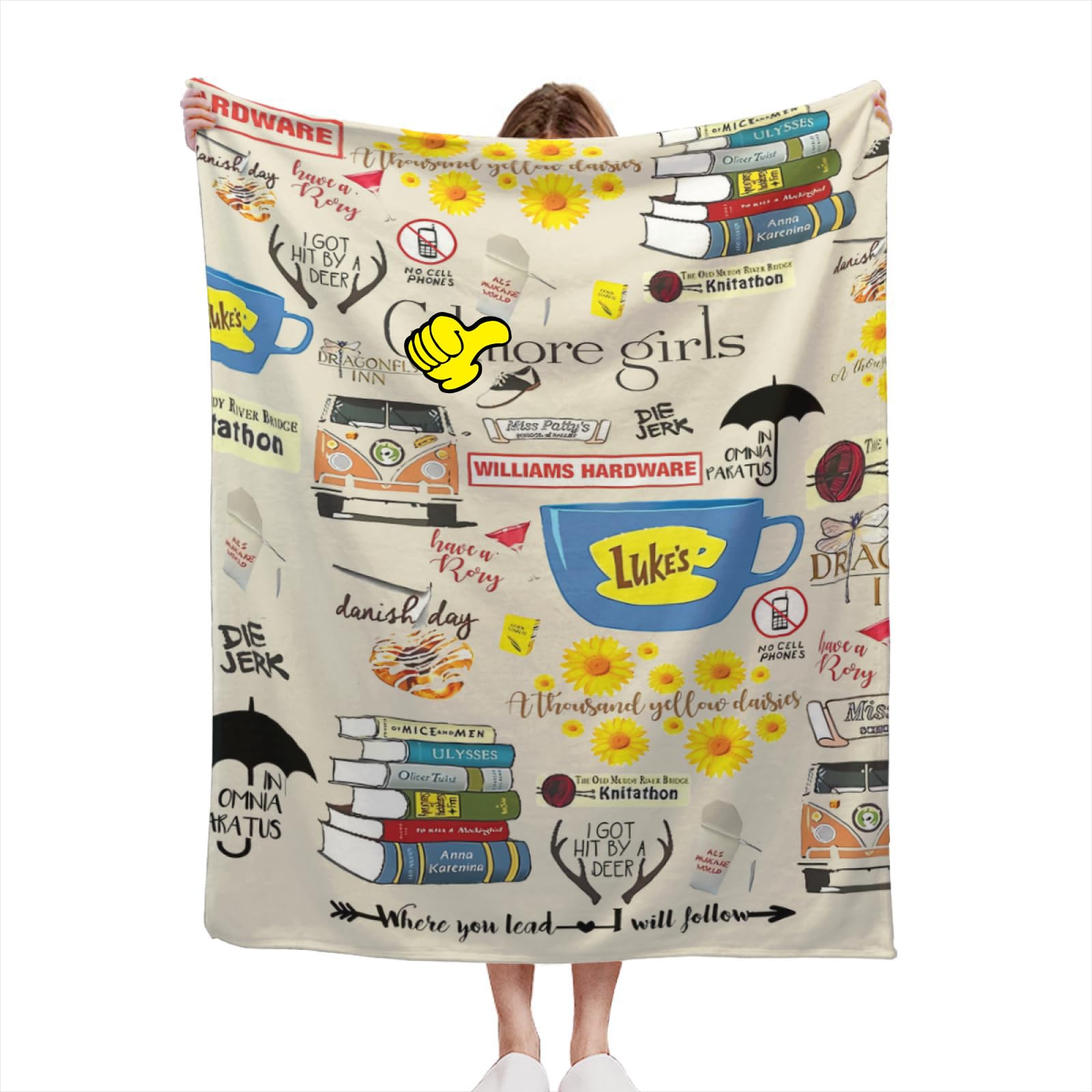 Throw Blanket Flannel Blanket Ultra-Soft Fleece Throw Blanket Suitable for All Seasons Couch Bed Living Room 50x60 Inch