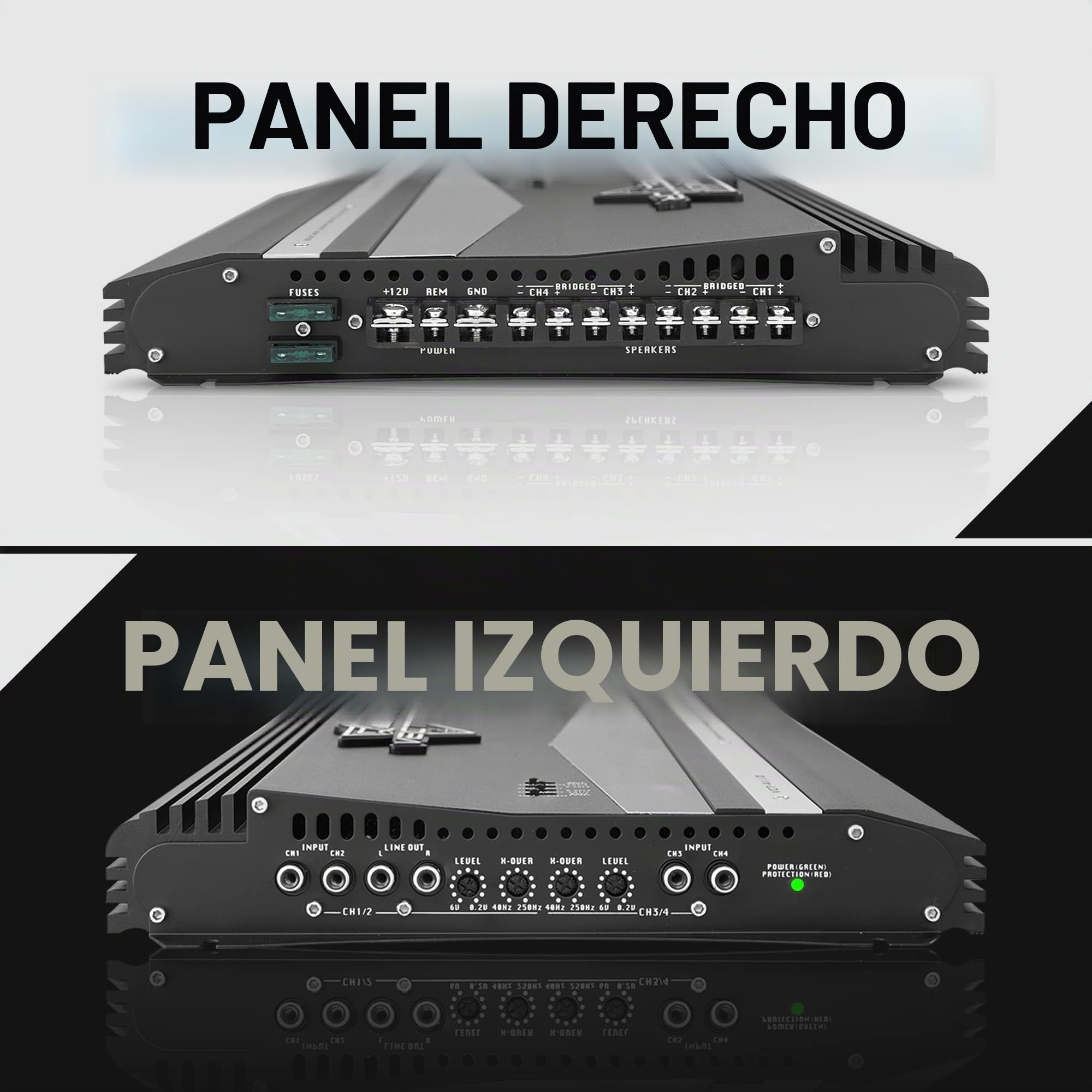 Lanzar VCT4110 - Amplificador Mosfet para el coche, 4 canales, alto rendimiento, 2000 W