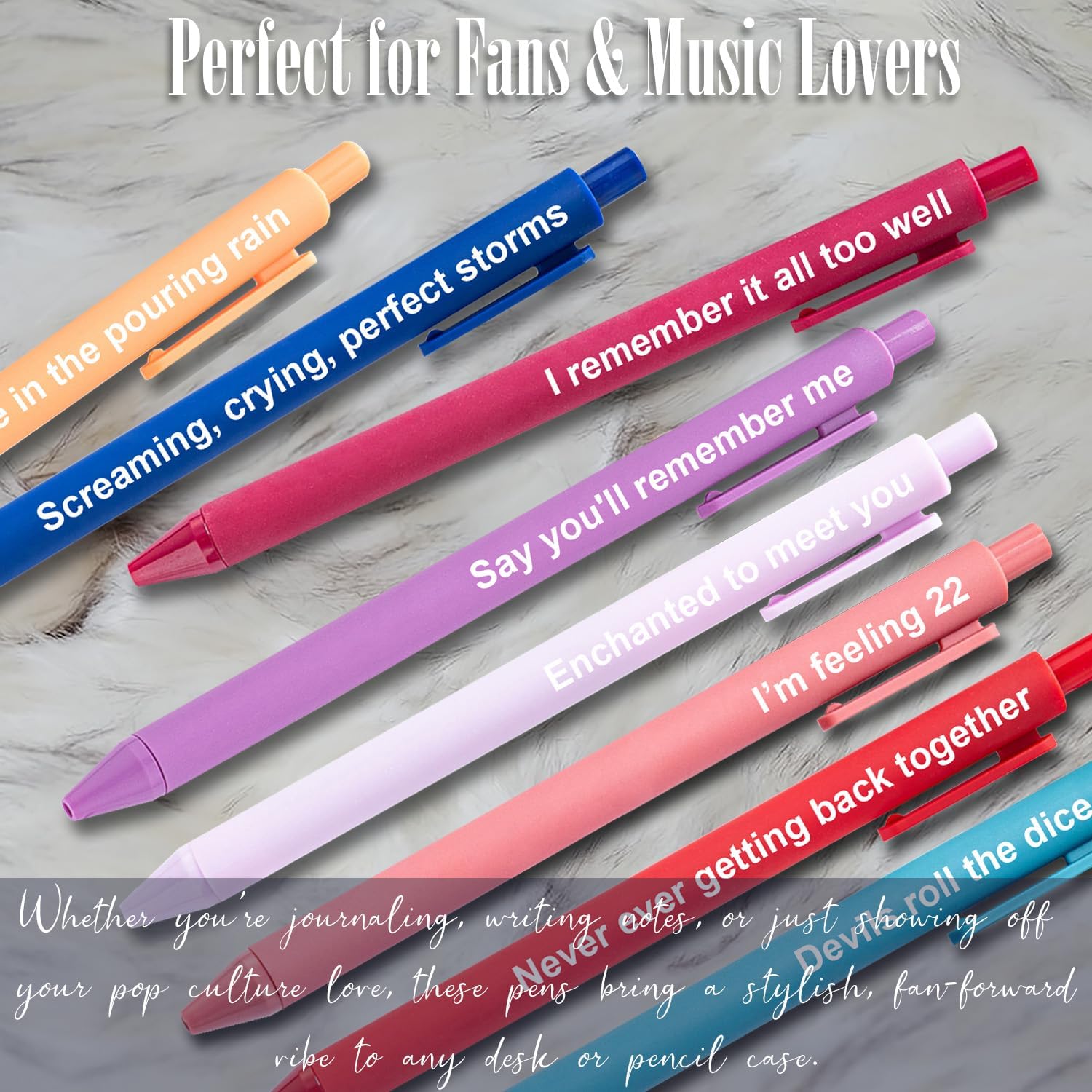 Taylor Gifts Merch, Cute Taylor Gel Pens, Office Supplies for Music Fans, Taylor Birthday Party Favors for Girls - Image 5