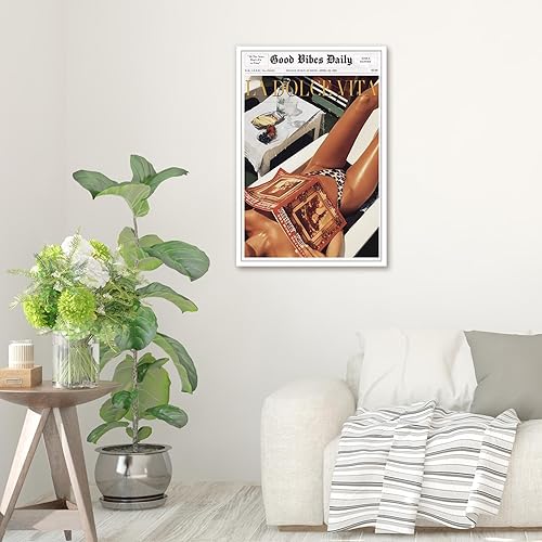 Miniatura 6 de ZHIXQMG Good Vibes Daily New York - Lienzo de moda para pared, arte de pared con dinero de los años 60, pósteres estéticos de ambiente de playa,