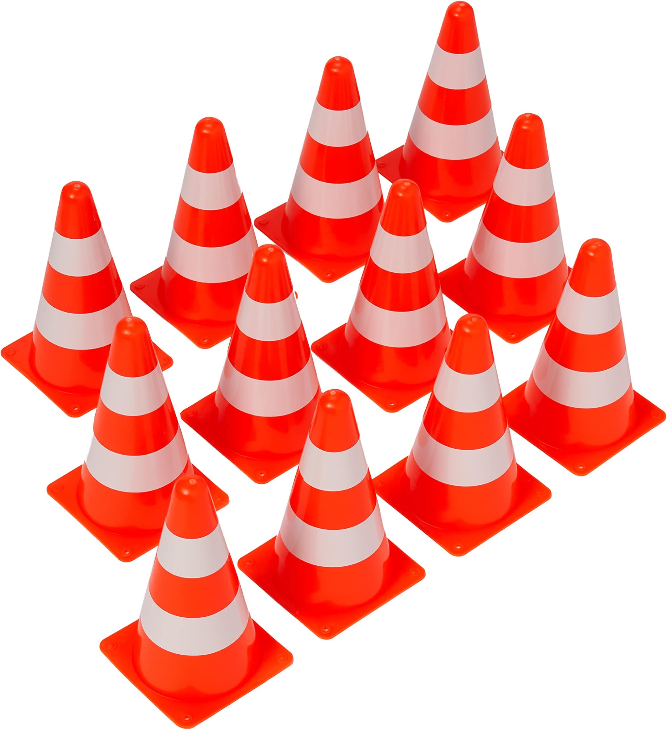 Bramble - Traffic Cones - Orange & White - 9" (23cm) Multi-Sport Training Marker Cones for Football, PE, Hockey, Agility Training
