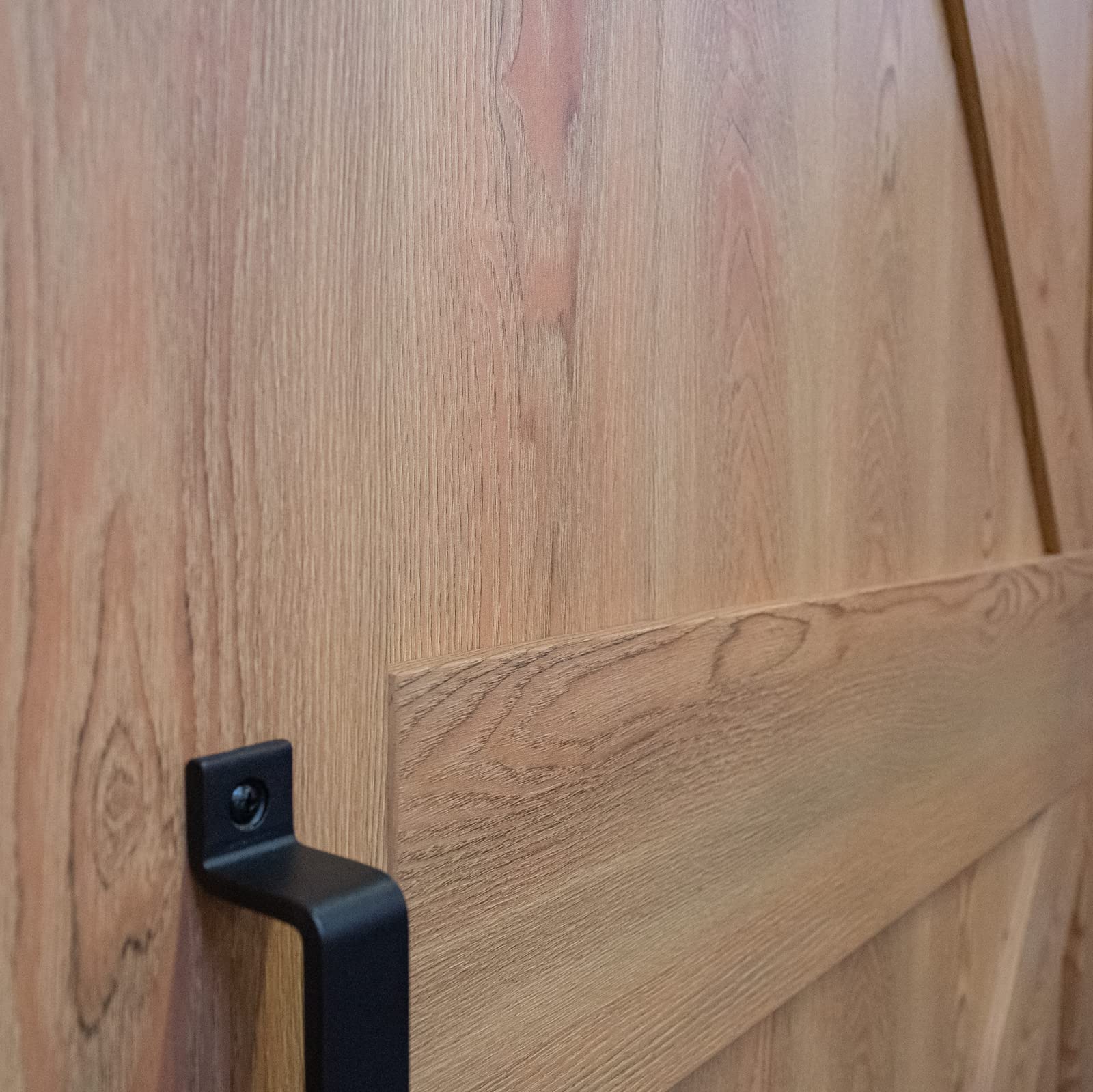 Schulte porte coulissante pleine intérieure bois 90x215 grange chène noir