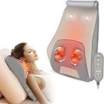 Heycool Back Massager Neck Massager with Heat, Shiatsu Massage Pillow for Pain Relief, Masseur for Neck, Back, Shoulder and Leg,Gifts for Men Women, Stress Relax at Home Office