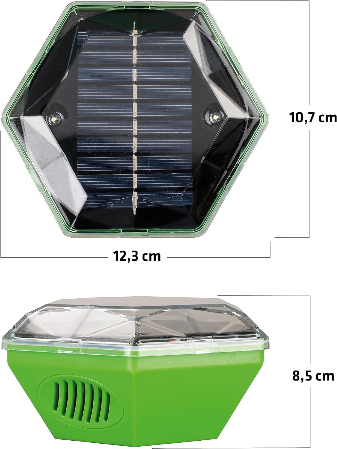 Gardigo® Dissuasore per Piccioni, Ultrasuoni per Piccioni da Esterno | Luce Led | Protezione 360°, Raggio Azione ca.7 m | Anti Piccioni | Spaventa Uccelli | Scaccia Piccioni da Balcone, Alberi