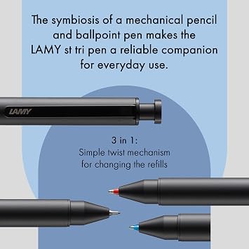 LAMY Multi-Function Pen st Tri-Pen Matte Black L746 Genuine Imported