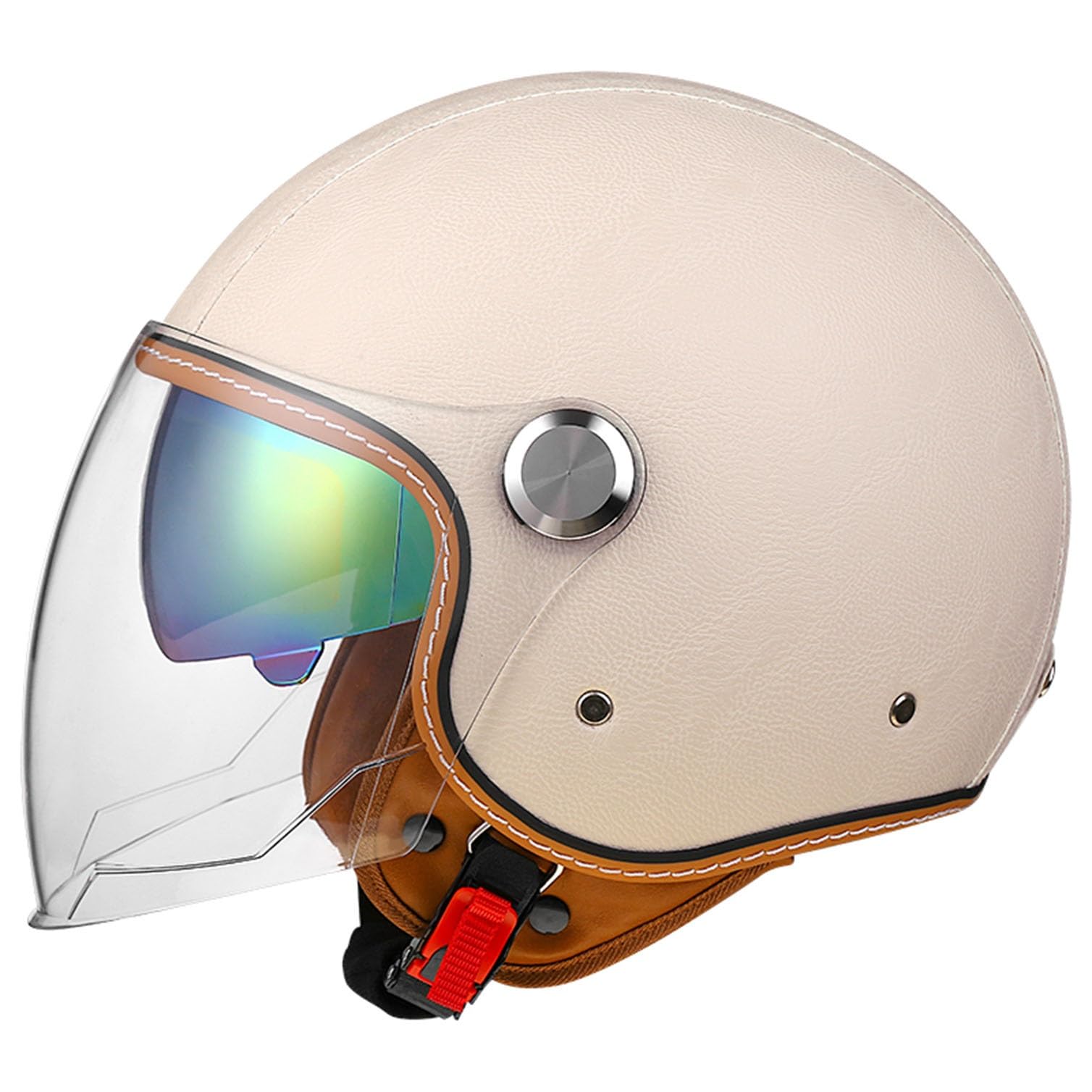 Casque moto jet double lentille taille M pour scooter et cyclomoteur