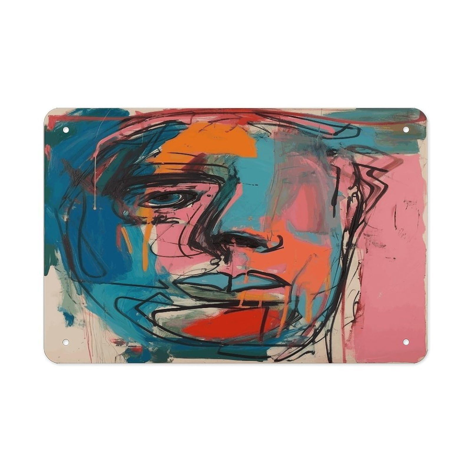 Fodpand Style Face And Color Wall Art Metal Signs Tin Sign