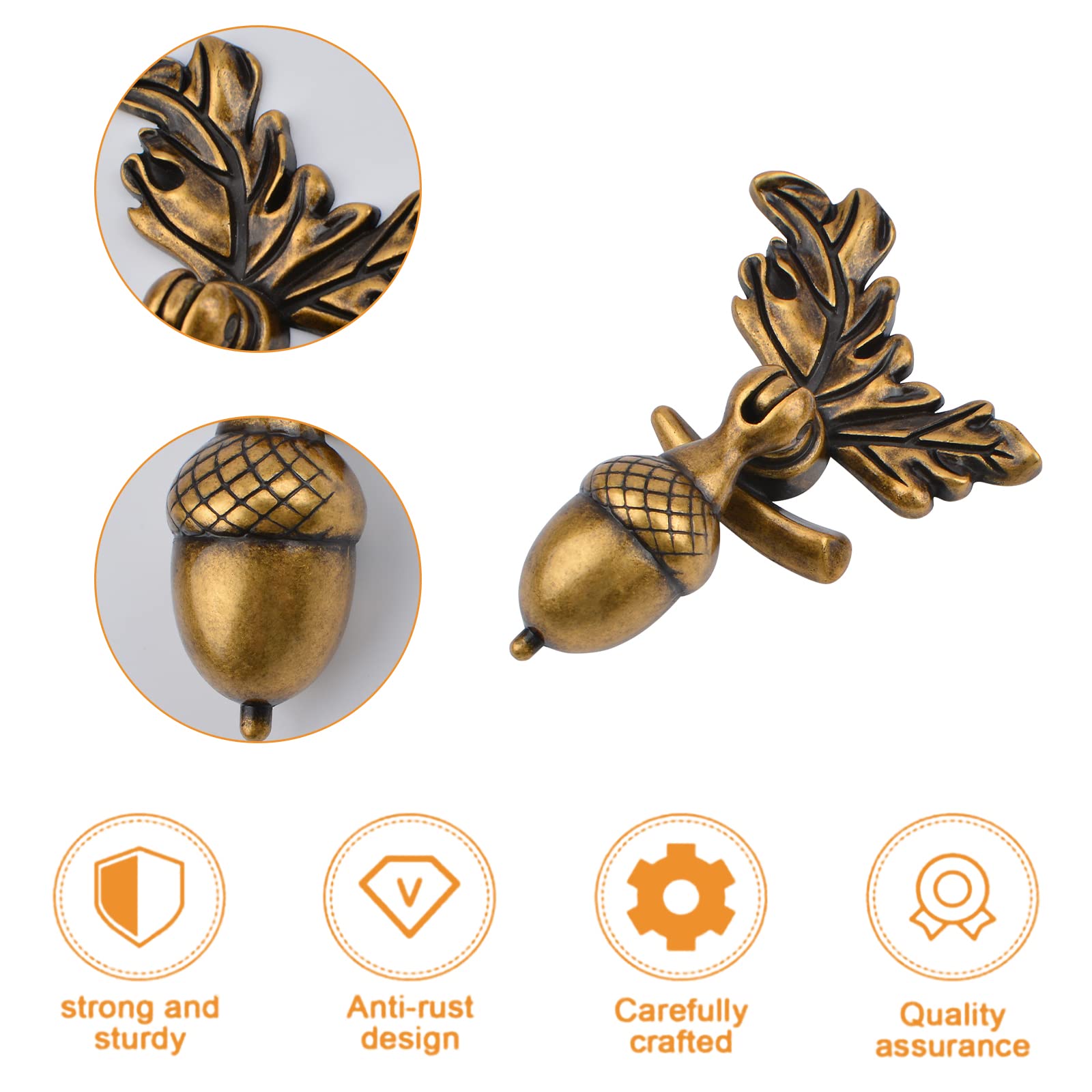 MOROBOR Acorn Drawer Knobs with Leaf Pedestal - Image 3