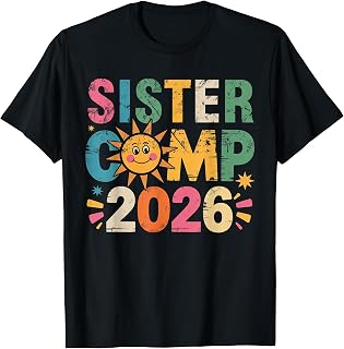 Sister Camp 2026 Family Vacation Summer Camping Crew Kids T-Shirt