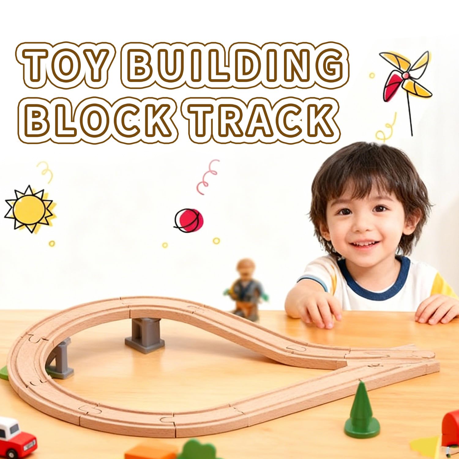 Wooden Train Track - Image 4
