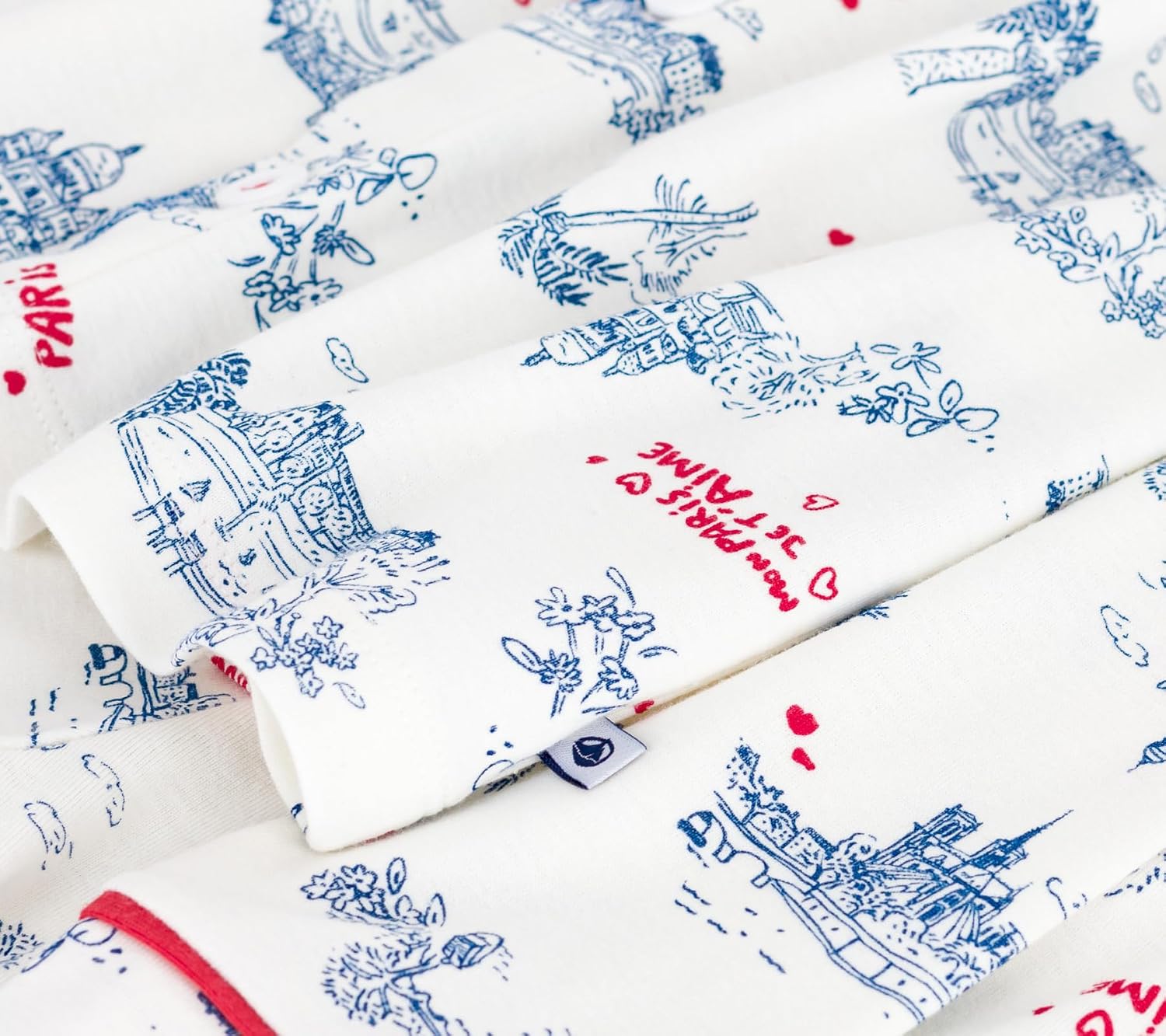 Petit Bateau Pyjama Garçon, Blanc/Multico, 5 ans