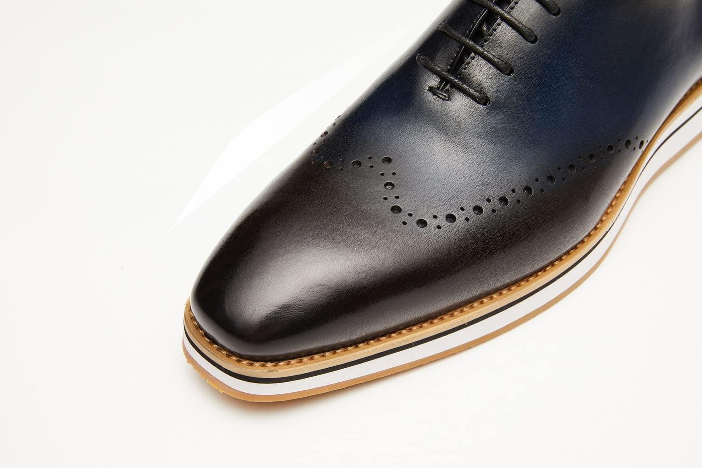 Santimon Men's Oxfords Business Casual Formal Dress Shoes Wingtip Boys Leather Sneakers Walking Shoes for Men - Image 6