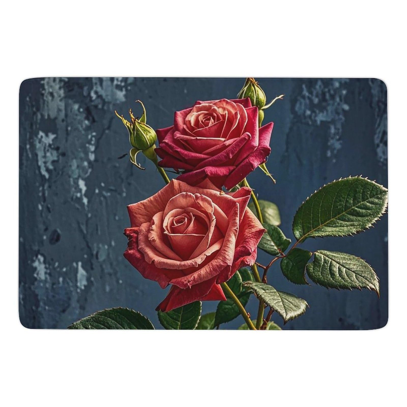 Grand tapis de bain en velours corail shabby chic lavable