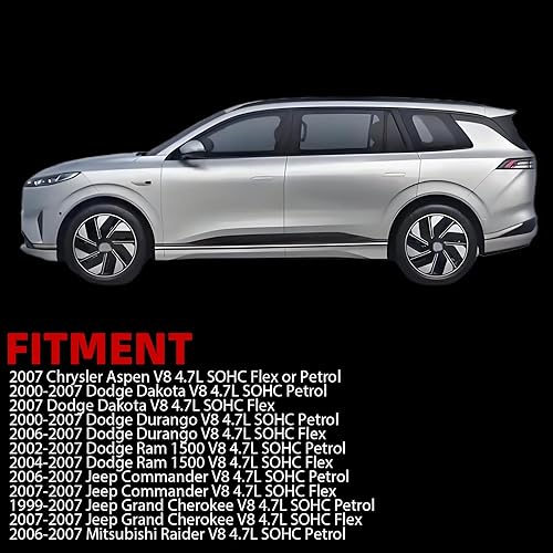 Miniatura 9 de MITZONE Cubierta de válvula lateral izquierda con gaskte y pernos compatible con Dodge Ram 1500 Durango Dakot Jeep Commander Grand Cherokee 4.7L V8