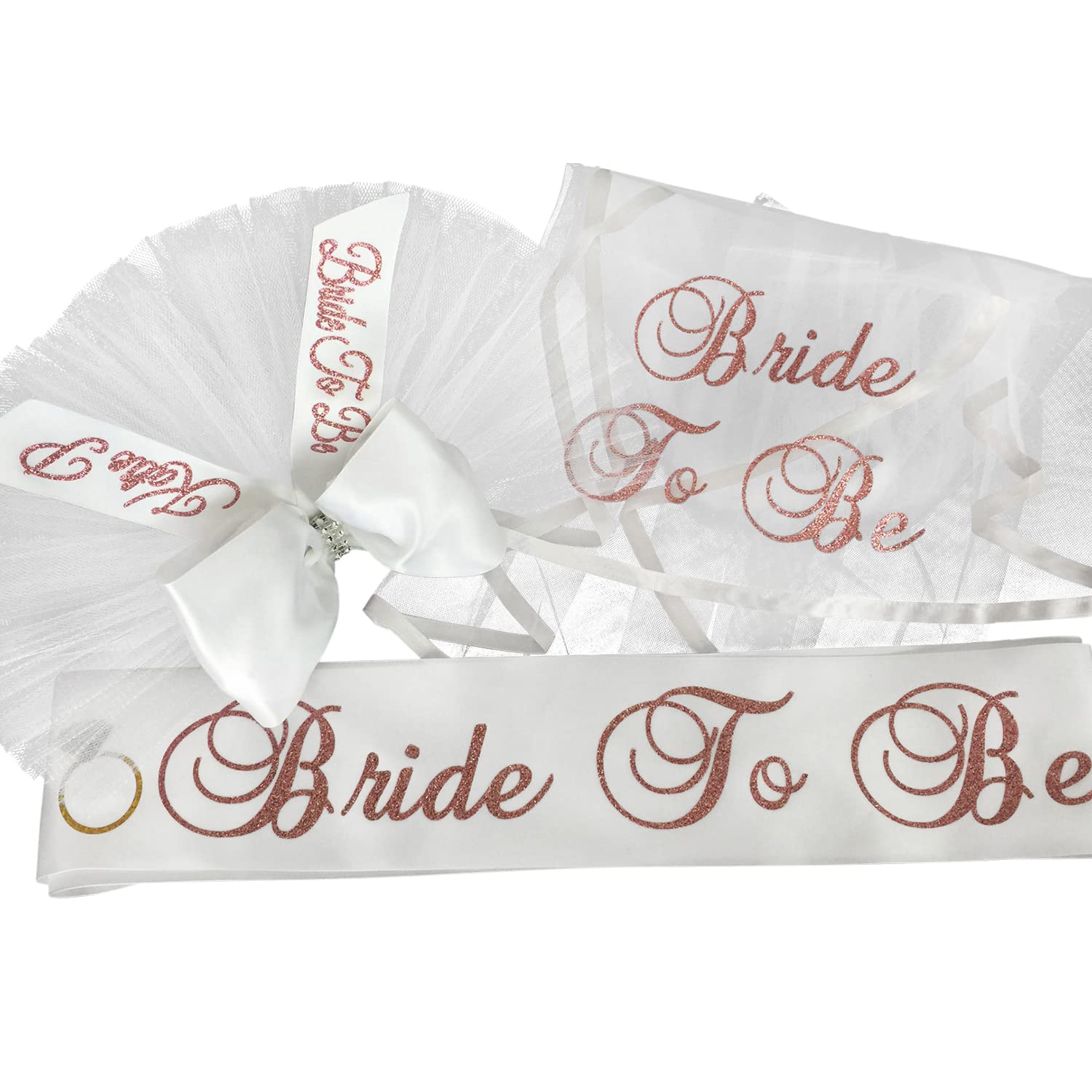 Bachelorette Booty Veil, Hair Veil and Sash