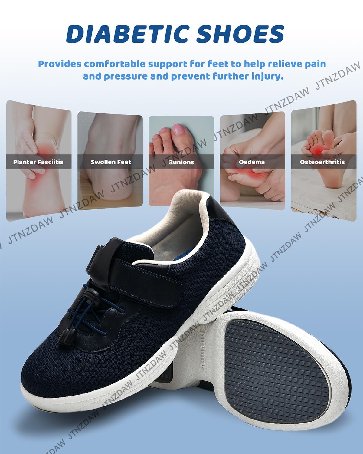 Schuhe Damen Senioren Hallux Valgus mit Klettverschluss Hausschuhe Weit Verbandschuh Extra Medizinische