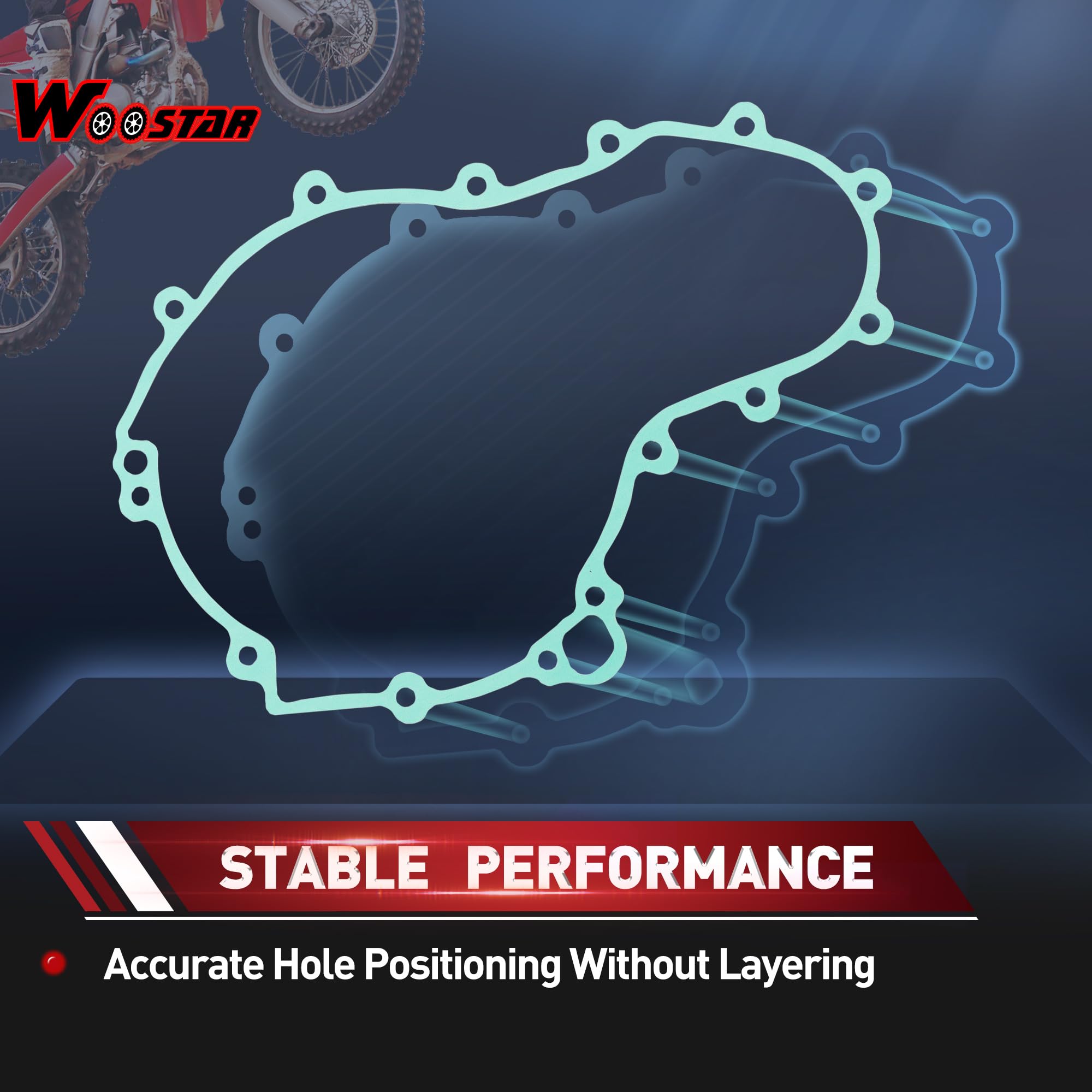 WOOSTAR Motore Statore Guarnizione Coperchio Sostituzione per F650GS 2006-2012 F700GS 2011-2017 F800R 2005-2019 F800GS 2006-2018 F800ST 2004-2012 F800GT 2011-2019 OEM 11147670688