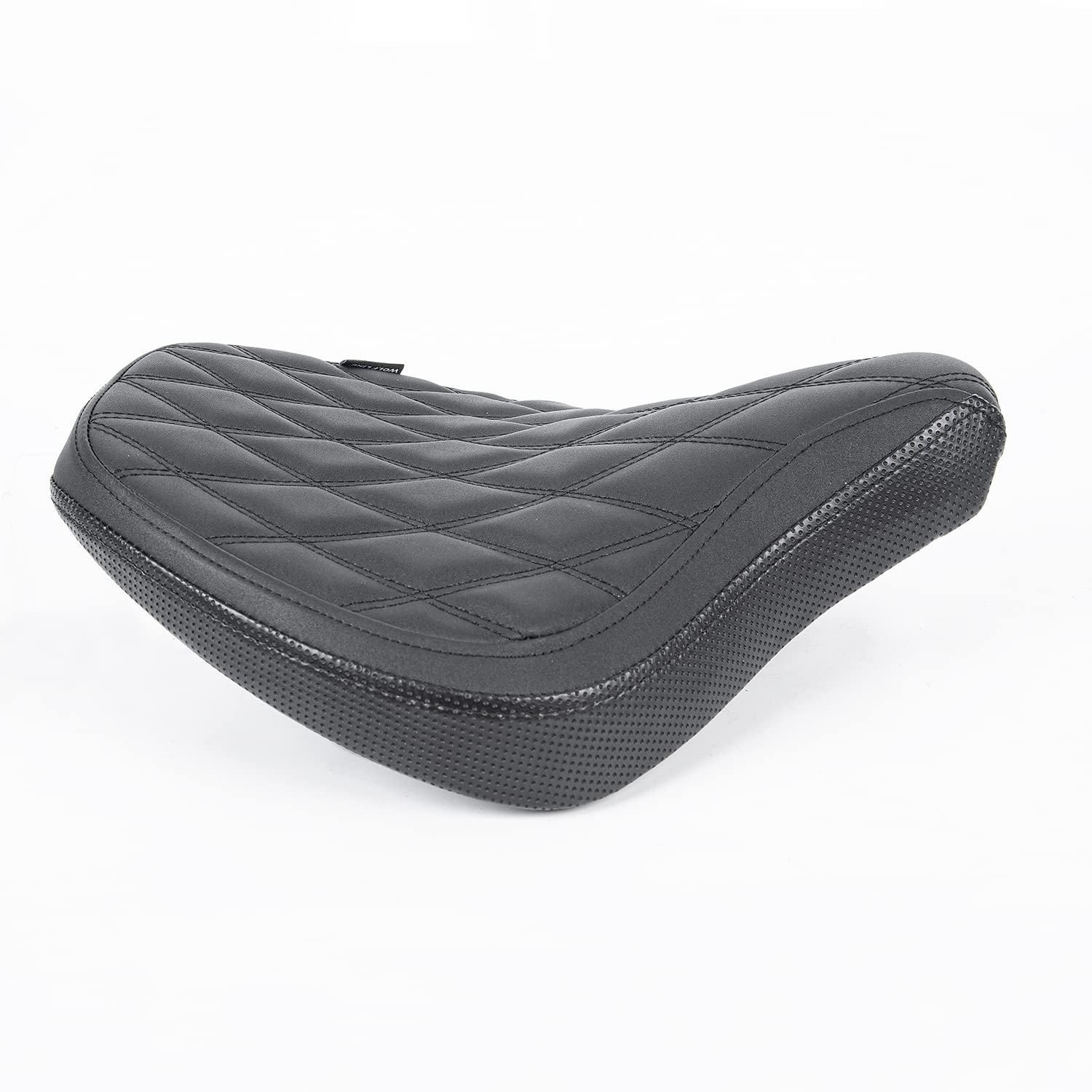 Motorrad-Vintage-Frontfahrerkissen, Solo-Sitzpolsterbezug, kompatibel mit T.riumph Bonneville Bobber 2017 2018 2019 2020 2021 2022 2023 Druckentlastung Touring-Sattel (Schwarzer Stil 2)