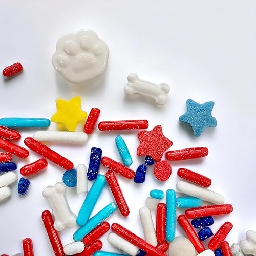 Miniatura 5 de COOL MOM SPRINKLES Gránulos de fiesta para perros (4 onzas)  Gránulos temáticos de cumpleaños de pata de perro para decorar pasteles, cupcakes,