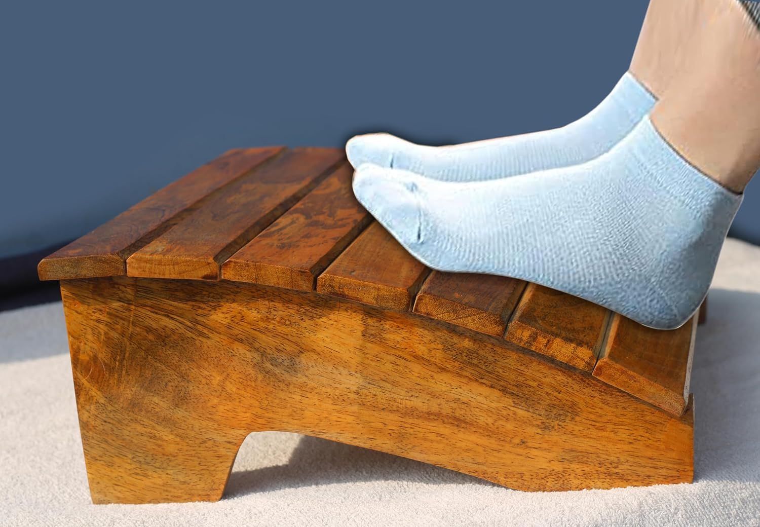 Woodiva Under Desk Foot Rest for Home and Office Chairs, Portable Ergonomic Posture Support for PC Gaming or Work Standing Desks, Slanted Non-Slip Step Stool, (38x31x15) cm-image-27