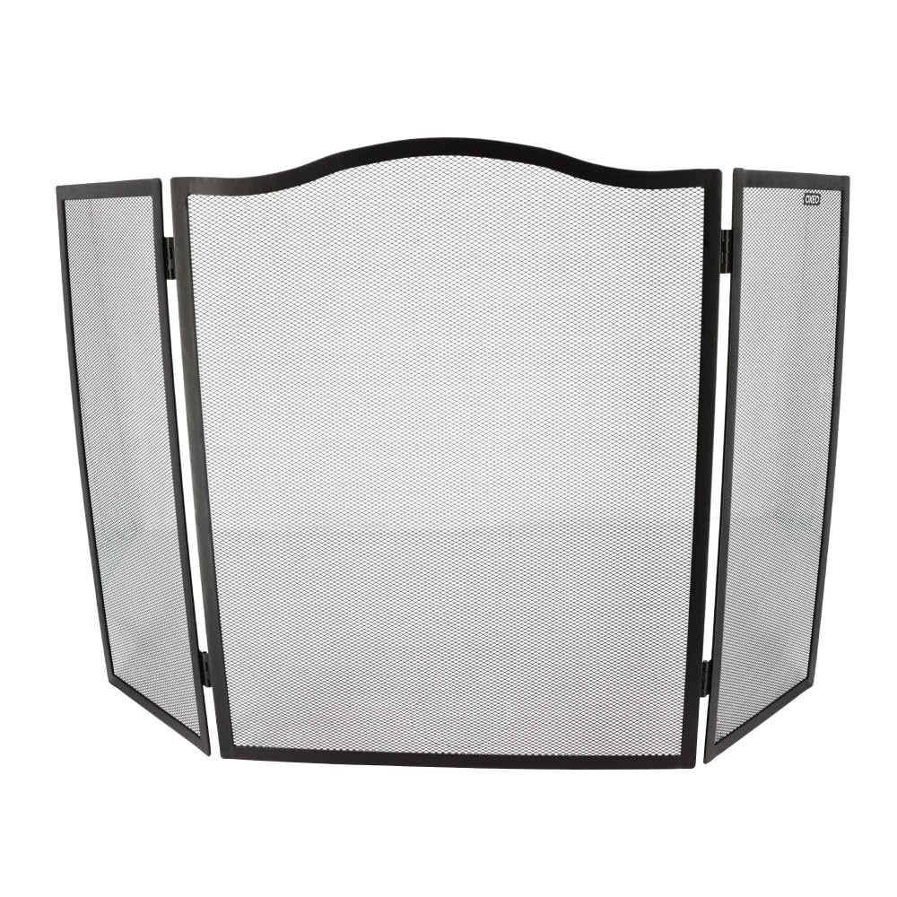 Grille de protection cheminée - Pare feu cheminée - Pliable 3 panneaux - Longueur 96cm - Hauteur 58cm - Acier
