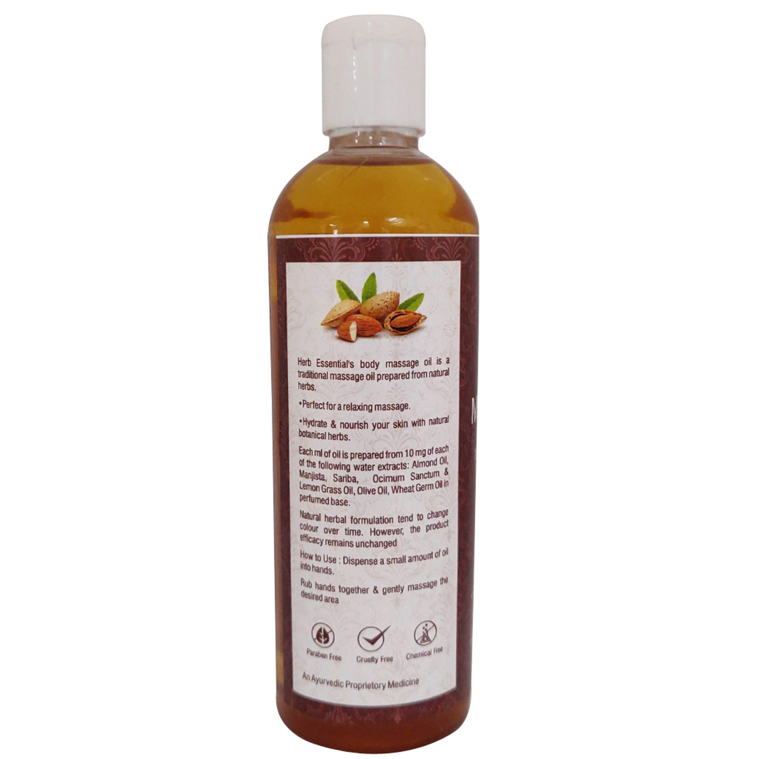 Herb Essential Herbal Body Massage Oil - 200 ml - Image 4 thumbnail