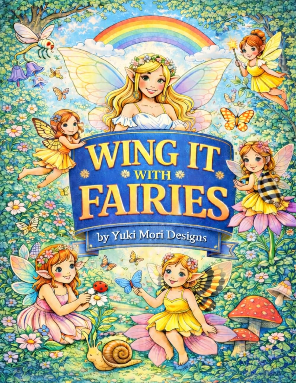 Wing it With Fairies Coloring Book: Fairy Coloring Book