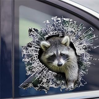 Raccoon Window Sticker Car Sticker Raccoon Pet Decal Car Window Decal 3D Stickers Vinyl Stickers Decal Die Cut Decals Funny Bumper Stickers gift pct1