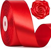 Vista 11 de Cinta de satén marfil de 1-1/2 pulgadas de ancho, cinta de tela de poliéster sólido de 50 yardas para hacer rosas, día de la madre, envoltura