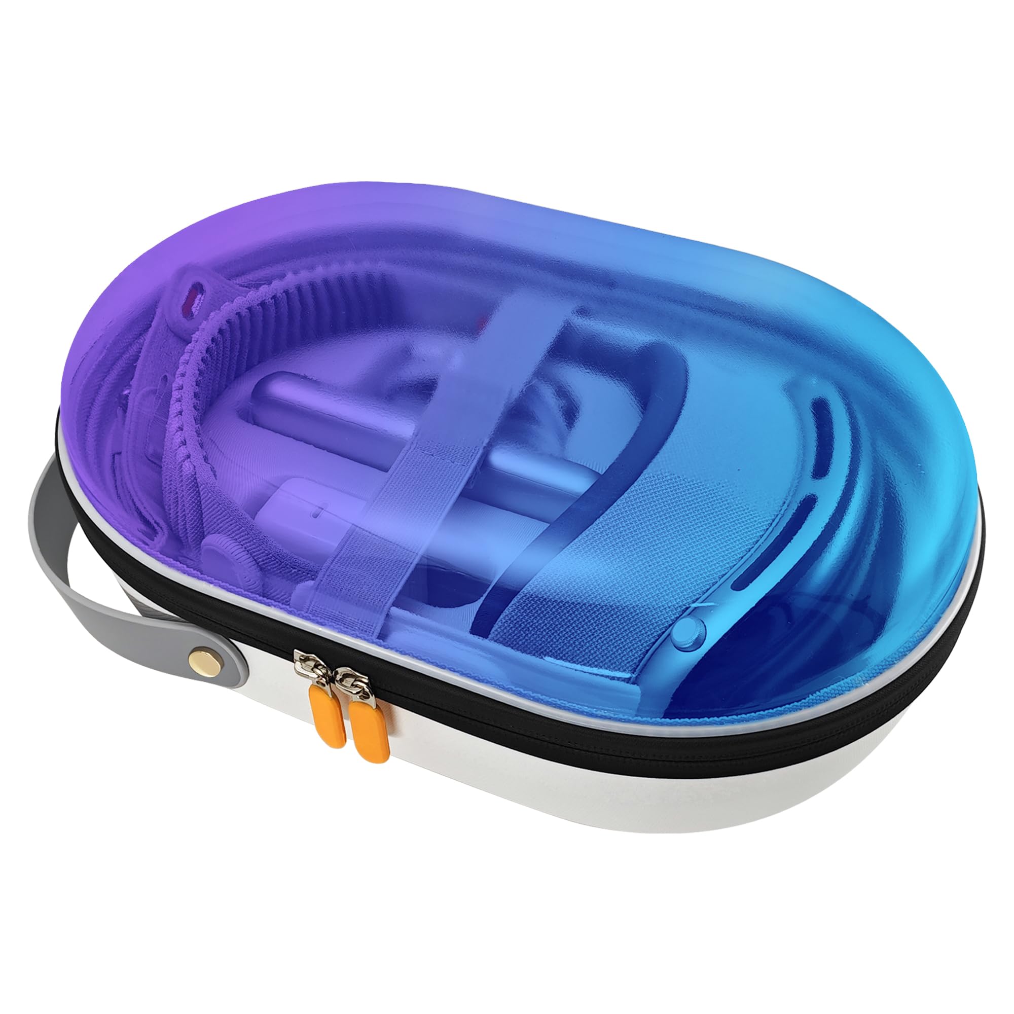 AWINNER Compatible for Apple Vision Pro Case,Accessories VR Headset with Elite Strap,Ultra-Sleek Design for Travel (Blue)