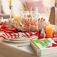 Vista 6 de AnyDesign Paquete de 80 servilletas de papel de Navidad HoHoHo desechables para almuerzo, sombrero de Papá Noel, postre y cena, servilletas de mano