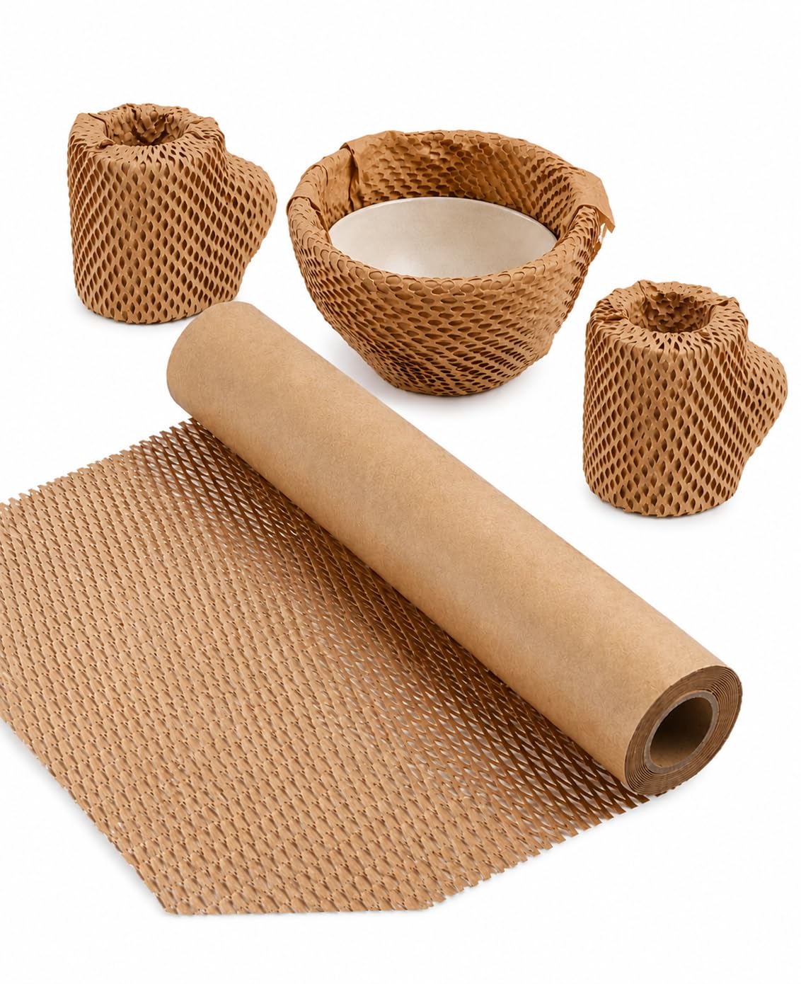 Rotolo di carta da imballaggio a nido d'ape, 100 m x 300 cm, per spedizioni, traslochi e rotture, alternativa al pluriball