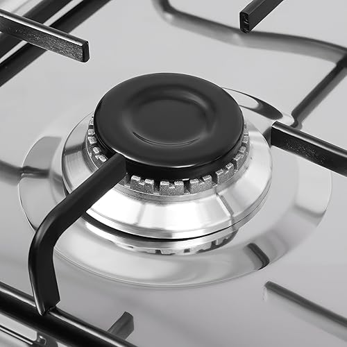 Miniatura 6 de Estufa de gas propano portátil, cocina de gas de 4 quemadores con soporte de almacenamiento extraíble, parrilla de barbacoa al aire libre, estufa de