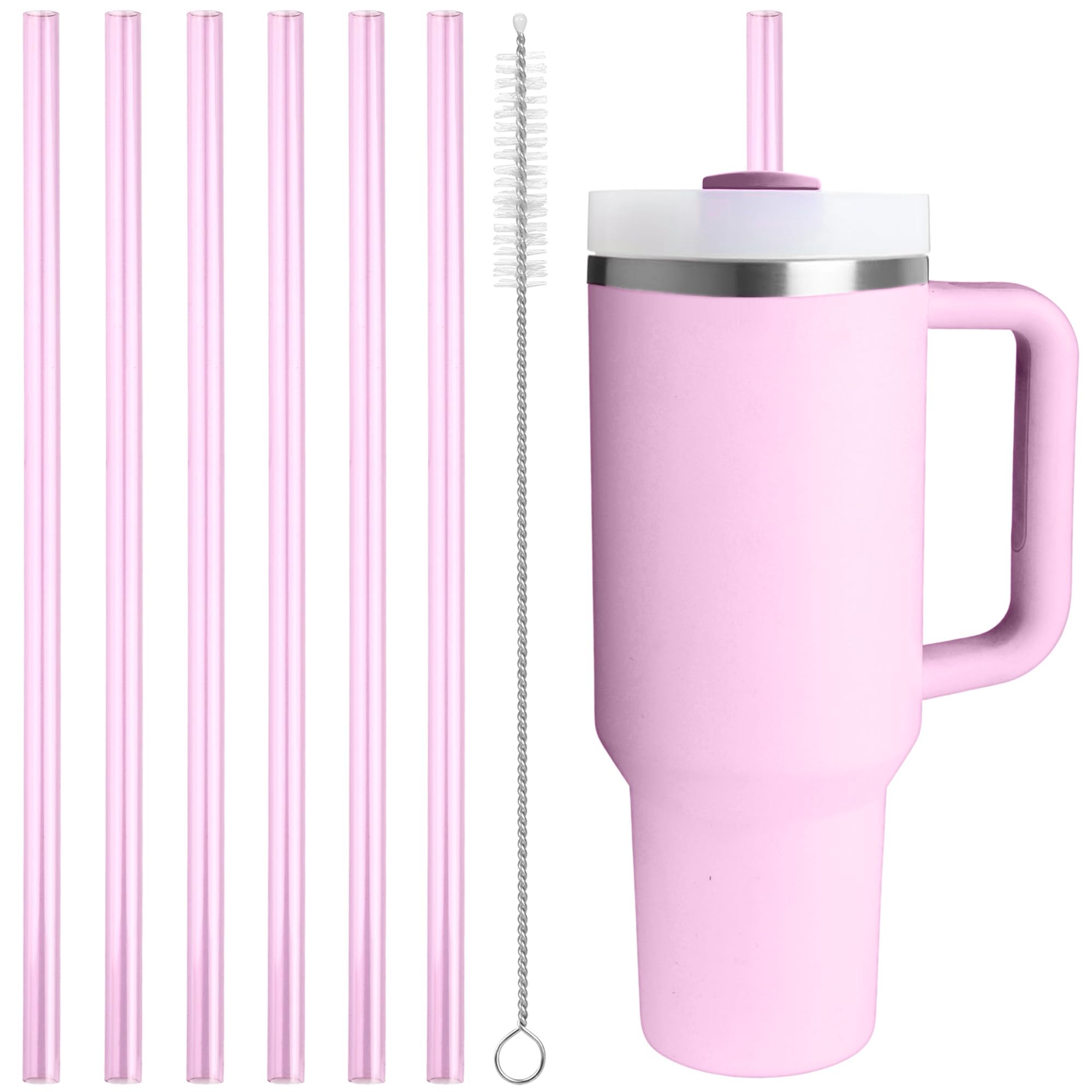 Replacement Straw Compatible with Stanley Quencher 40 oz 30 oz Tumbler 12 inch Extra Long Reusable Straws Plastic