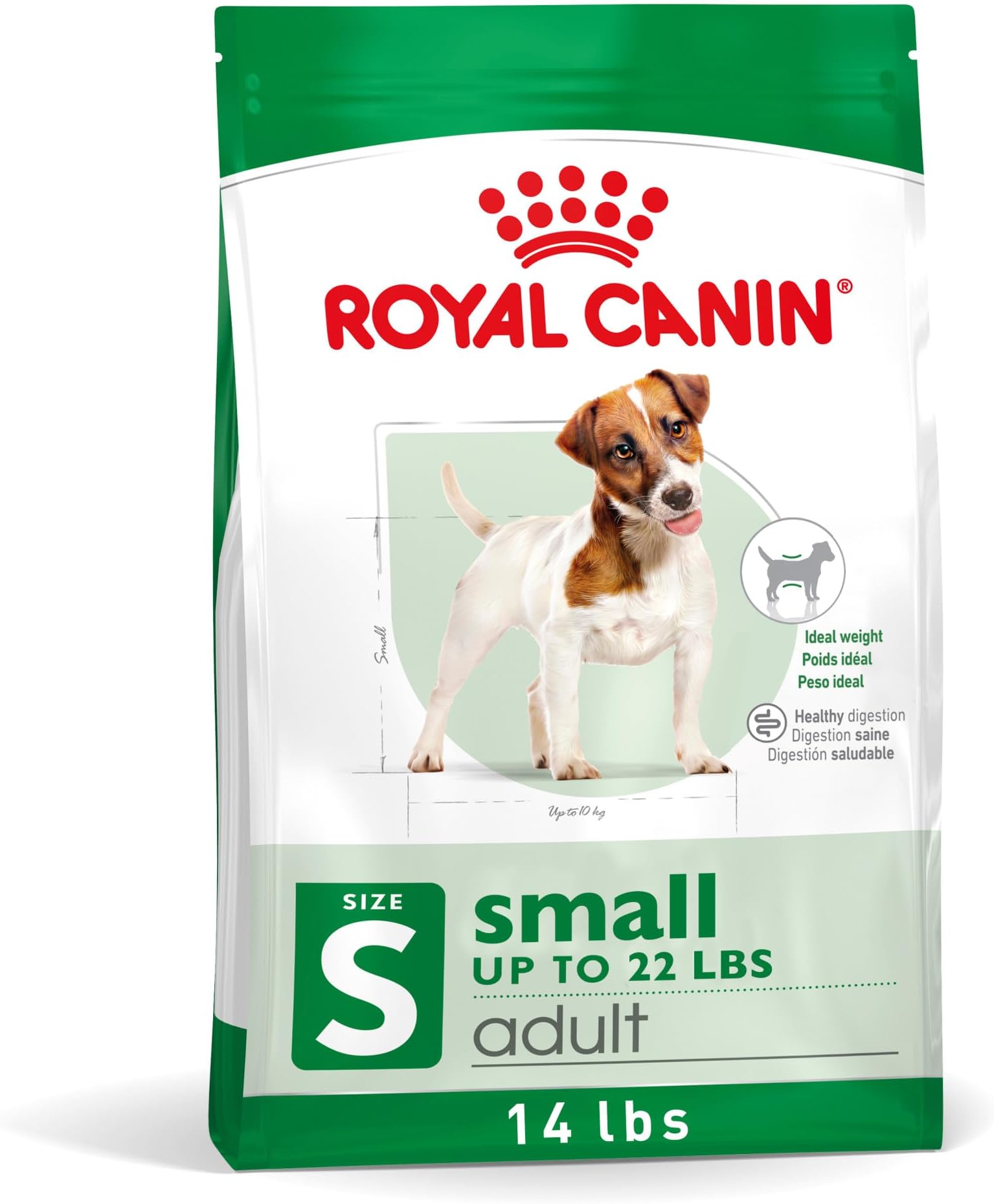 Size Health Nutrition Small Breed Dog Food Dry, Supports Healthy Weight, Digestive Health and Healthy Skin and Coat, 14 lb Bag