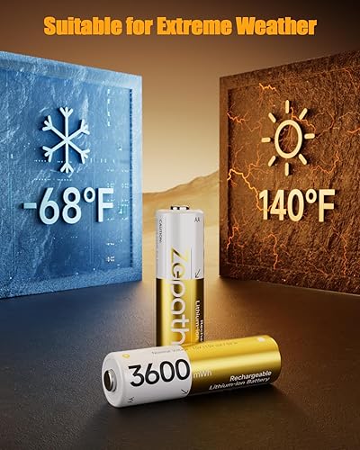 Miniatura 7 de Paquete de 8 baterías AA recargables de litio, batería de litio de 1.5 V 3600 mWh AA, salida constante, baterías de iones de litio dobles de hasta