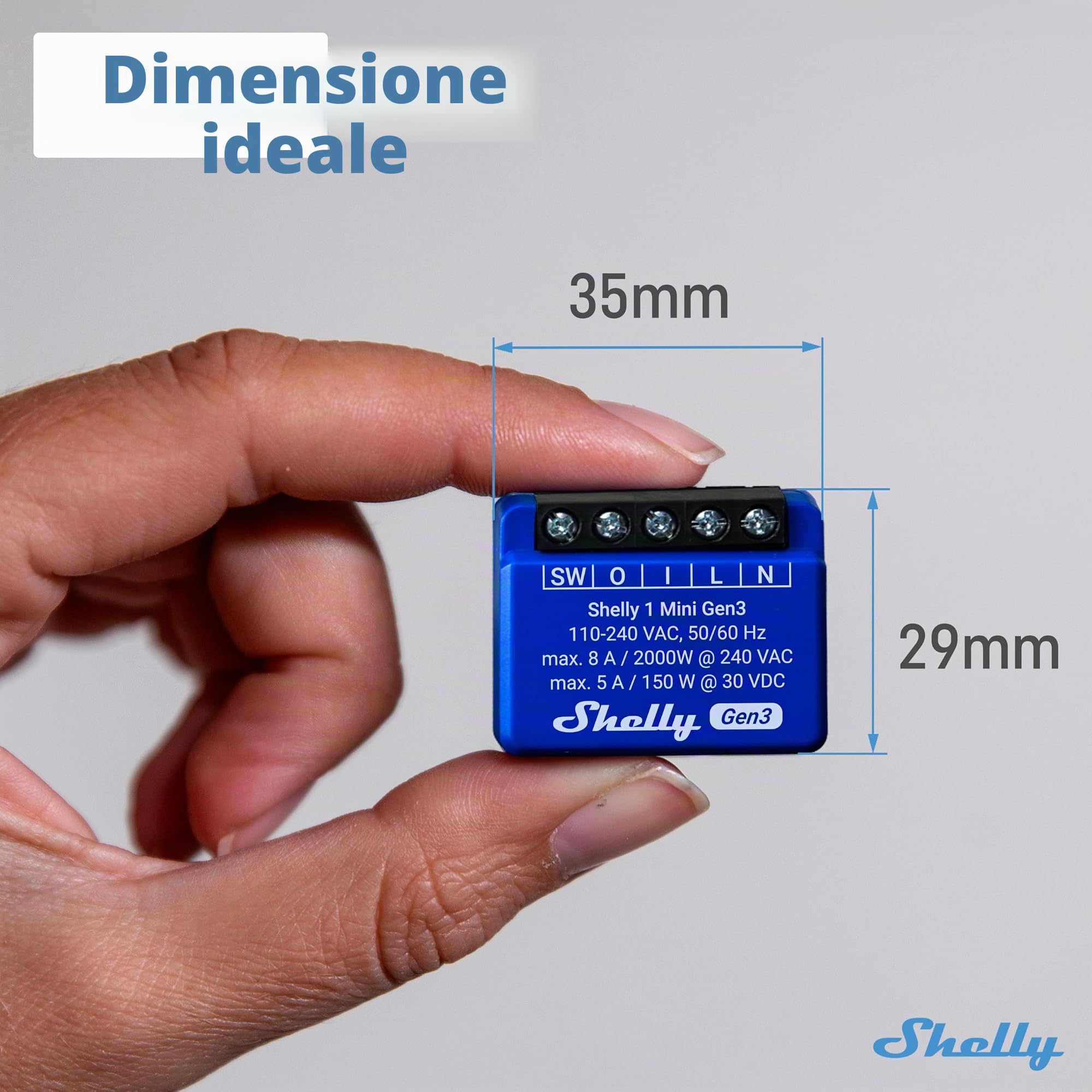 Shelly Plus 2PM e Plus 1 Mini Gen3, Interruttori Relè Intelligenti Wi-Fi e Bluetooth, 16A, 2 Canali, Controllo Smart