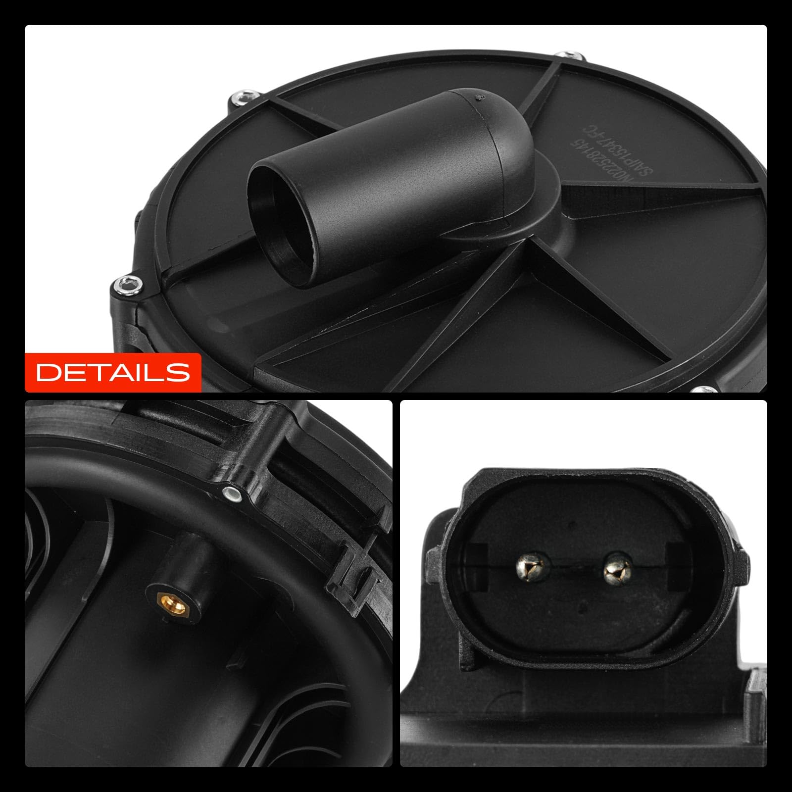 Frankberg Bomba de aire secundaria 2 Polos Compatible con Serie 3 E46 318i Serie 3 E46 316i Serie 3 Touring E46 318i Serie 3 Coupé E46 318 Ci Serie 3 Coupé E46 316 Ci Replace# 11721715347,11721709610