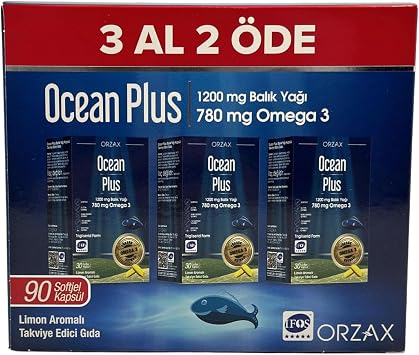 Orzax Ocean Plus 1200mg Balık Yağı 90 Kapsül