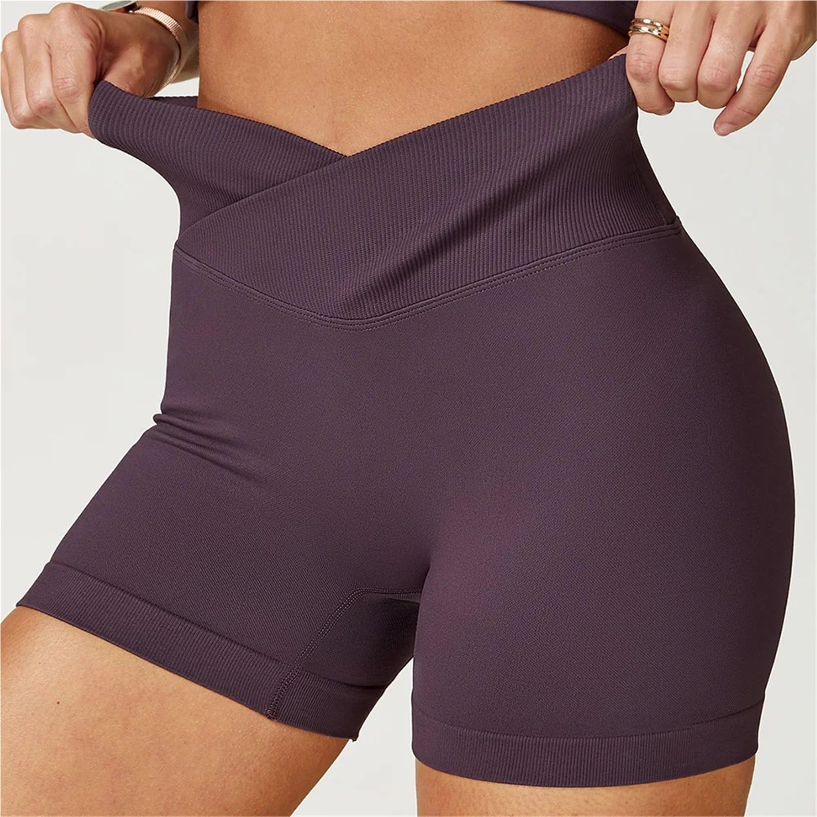 Shorts Sportivi da Donna Pantaloncini da Donna a Vita Alta, Senza Cuciture, Sportivi, Ciclismo, Jogging, Fitness, Push-up, Leggings, Abbigliamento Yoga per Il Ciclismo
