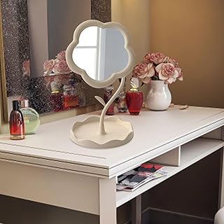 Espejo de maquillaje con forma de flor, espej...