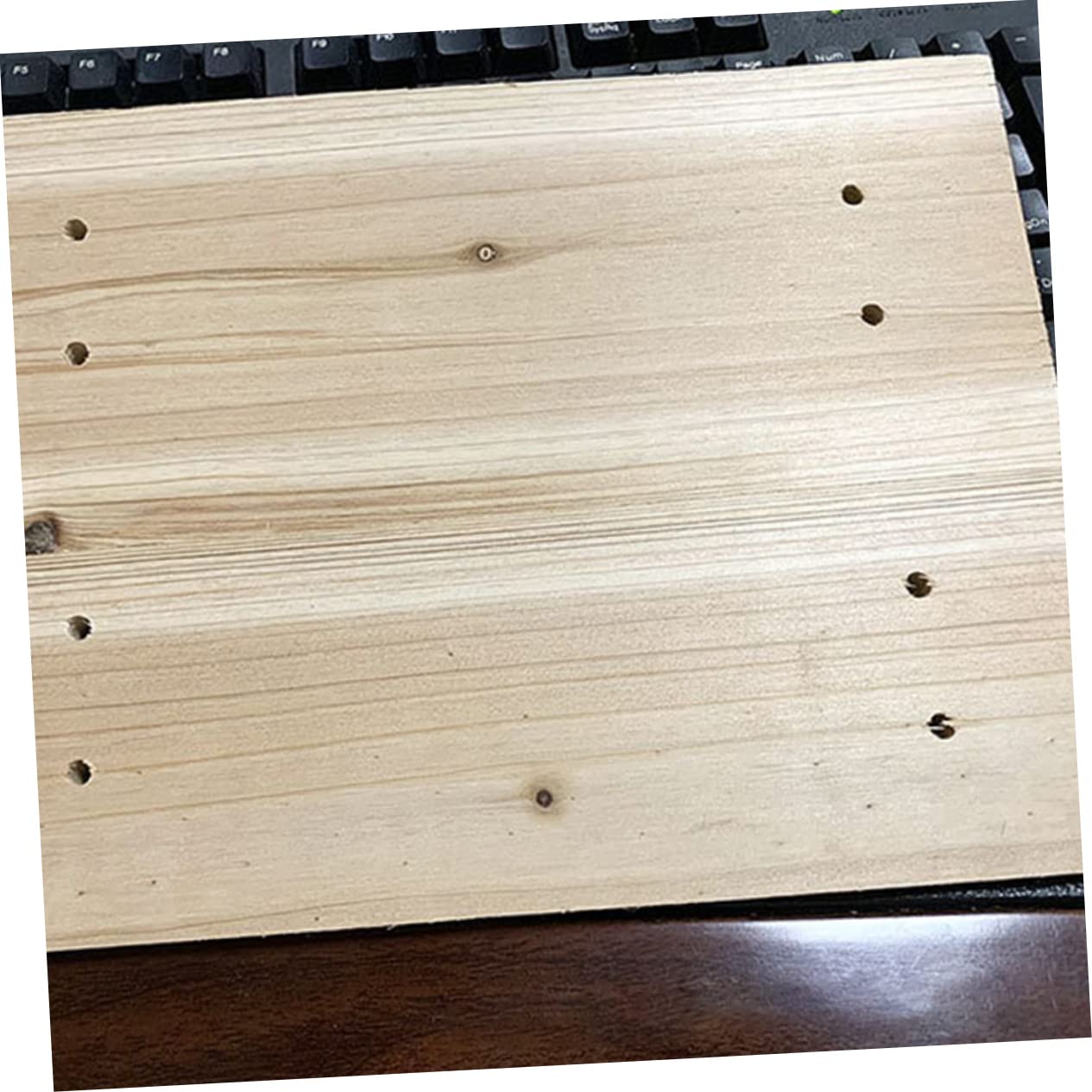 POPETPOP 1PC Wooden Grinding Pad Squirrel Chinchilla Mat with Design for Cage Fixing Durable Natural Pet Accessory