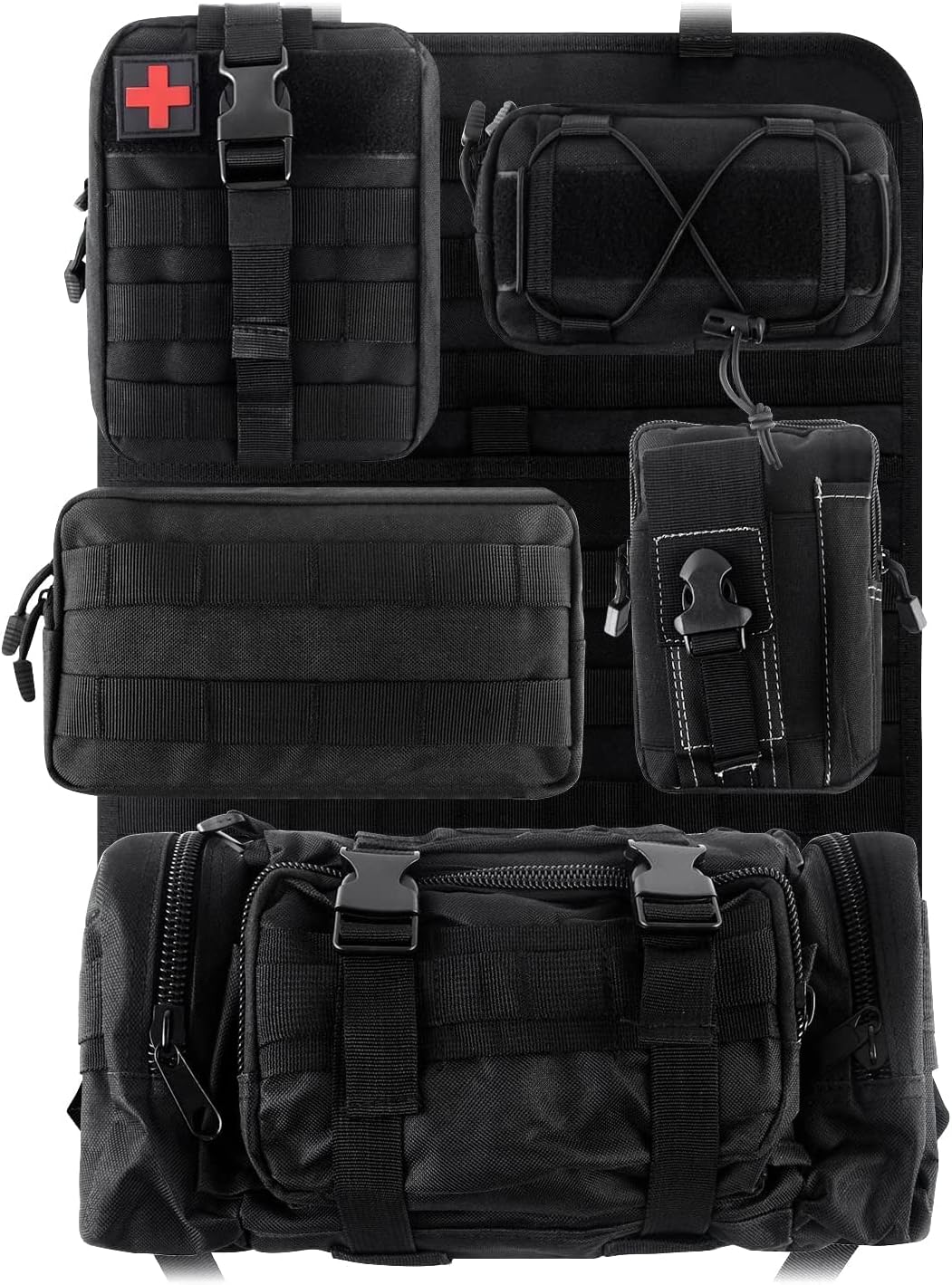 Z8 Tactical Front Seat Back Storage Bag/Hanger Bag Organizer with 5 Bags,Universal fits for All Vehicel
