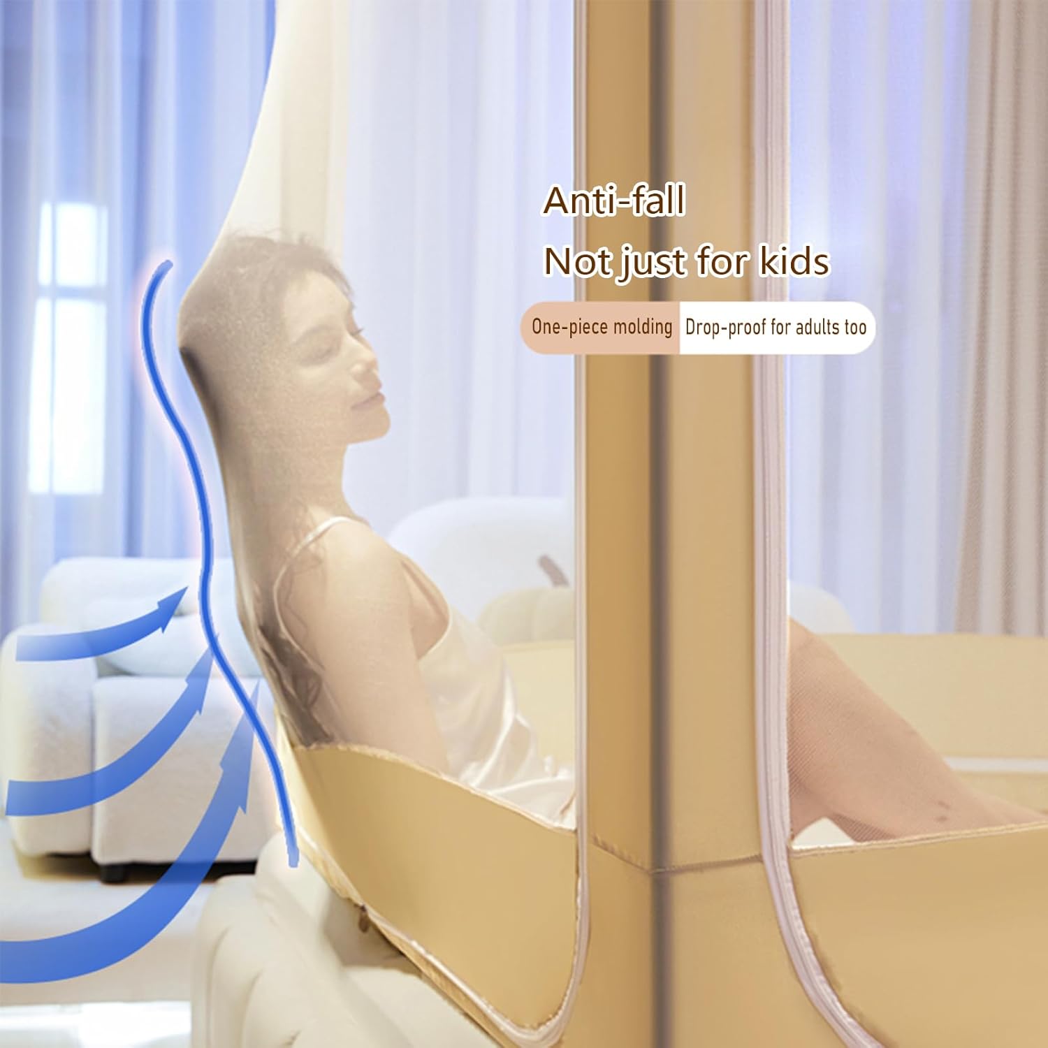 Multicolor Bunk Bed Canopy Tent with 3-Door Mosquito Net, Light-Reducing Design, Multiple (D: 79" L x 47" W x 67" H) - Perfect for Kids' Rooms!