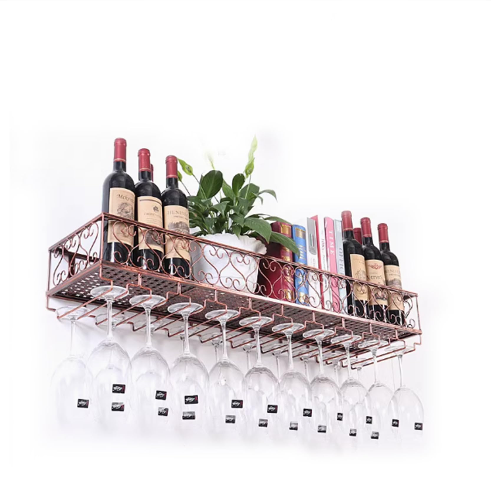 Support de rangement pour verres à vin et bouteilles pour cuisine et bistrot